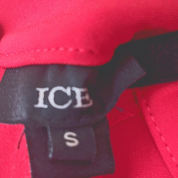 Red Fitted Asymmetric Keyhole Back Dress Small - Picture 7 of 7